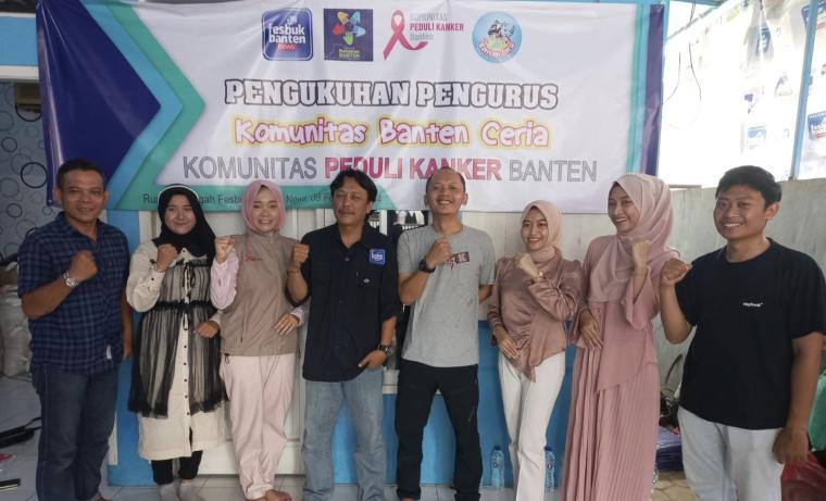 Suasana pemgukuhan Komunitas Peduli Kanker Banten dan Banten Ceria. (Foto: Ist)