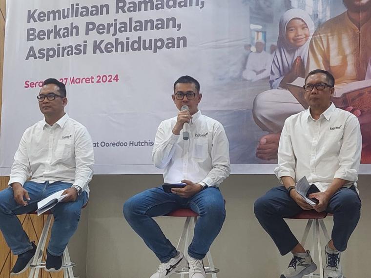 Pimpinan Indosat saat kampanye Program Diary di ramadan (Foto: TitikNOL)