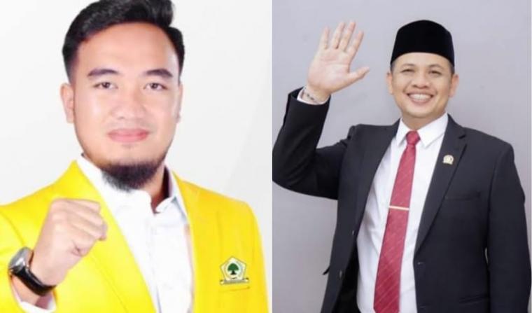 Dua kader Golkar yakni Isro Mi'raj dan Robinsar. (Foto: TitikNOL)