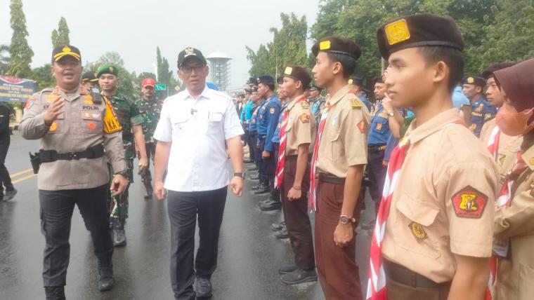 Suasana apel pasukan operasi ketupat 2024.