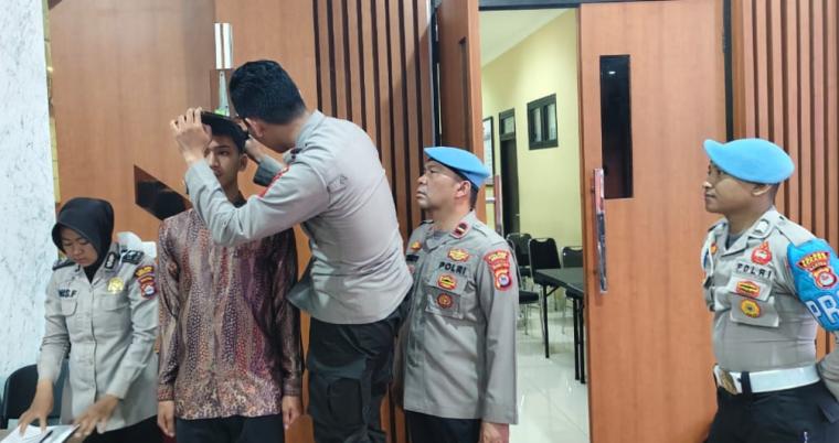 Proses seleksi masuk anggota Polri di Mapolres Serang (Foto: dok. Polres Serang)