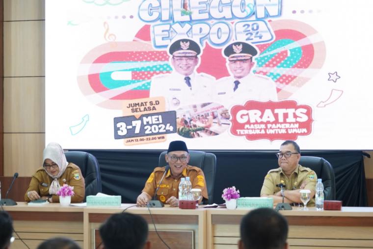 Rapat Bersama Persiapan HUT Kota Cilegon di Aula Setda Kota Cilegon, Senin 22 April 2024. (Foto: TitikNOL)