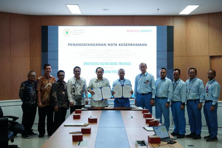 Penandatanganan Nota Kesepahaman PT Krakatau Posco dengan Untirta. (Dok, Krakatau Posco).