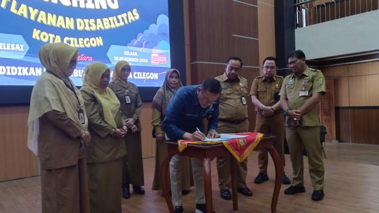 Peluncuran Unit Layanan Disabilitas Pendidikan di Aula DPRD Kota Cilegon. (istimewa)