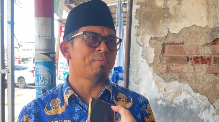 Kadindikbud Kota Serang Ahmad Nuri saat diwawancarai