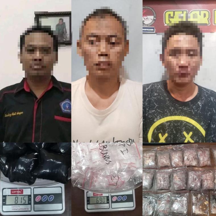 Tiga pengedar sabu yang diringkus Polres Serang