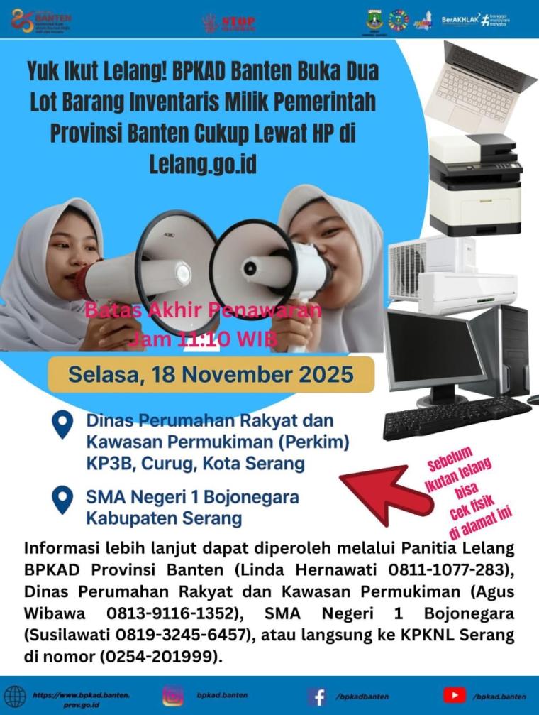 Pengumuman lelang barang milik daerah