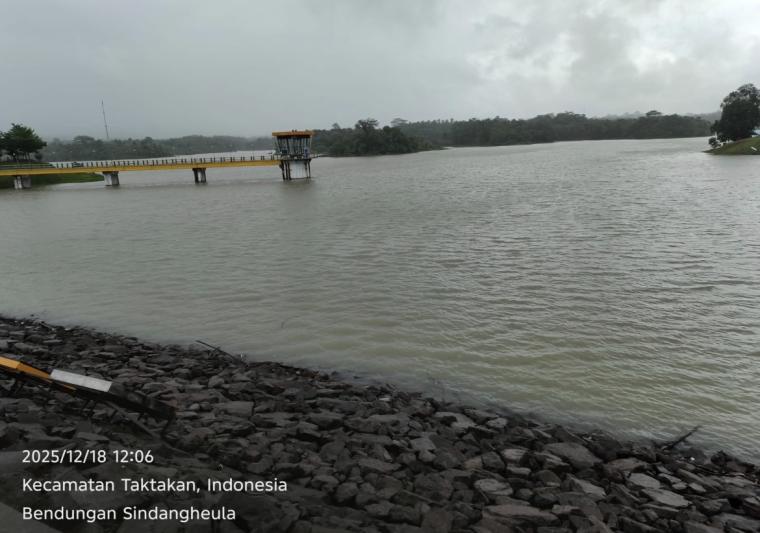 Kondis bendungan Sindangheula. (Foto: Istimewa)